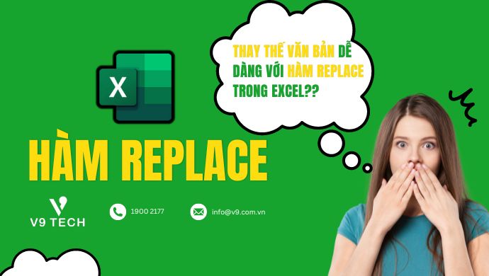 Thay thế văn bản dễ dàng với hàm REPLACE trong Excel 1 ham replace