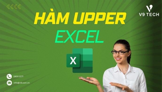 Cách dùng hàm UPPER để viết hoa văn bản trong Excel 1 ham upper