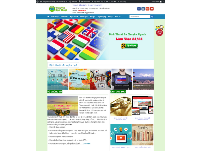 báo giá thiết kế website